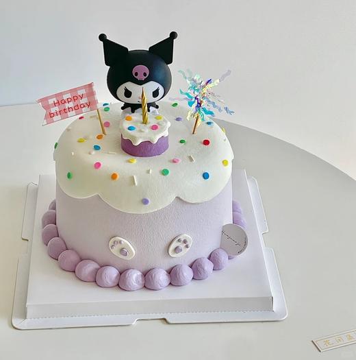 紫色库洛米卡通玩偶蛋糕-低糖处理无添加 商品图0