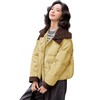 韩版撞色翻领短款羽绒服，超好看洋气小个子白鸭绒外套HR-MUZI683 商品缩略图4