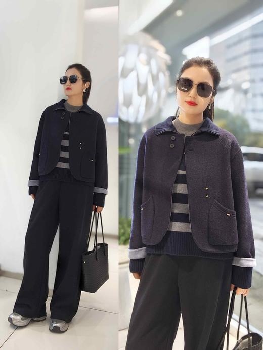 586665条纹羊绒衫 商品图3