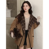 鹿向南「复格逸境」咖色翻领披肩毛呢外套秋冬季法式复古风上衣女 商品缩略图0