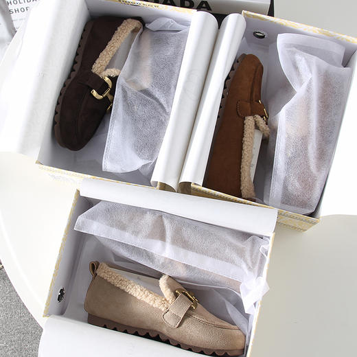 D111113豆豆鞋女冬季雪地毛毛鞋外穿防滑保暖棉鞋 商品图1