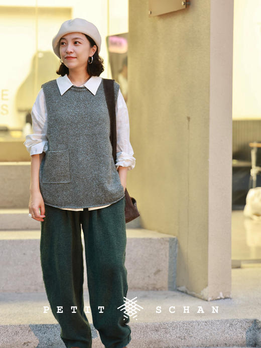 PETIT SCHAN小闪 CLO#964 Gleanings from the Deep 深海拾遗 骆驼绒羊毛手工染萝卜裤 商品图3