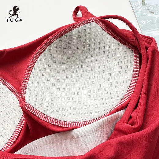 壁虎瑜伽【2509SY411】一体防震抑菌细肩带背心【5天发货】(一体式胸垫) 商品图9