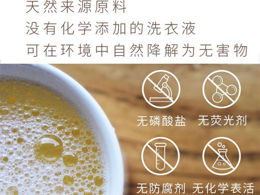 "光阴小驻"天然植物洗衣皂液/易冲洗环保无残留/手洗机洗均可 商品图1