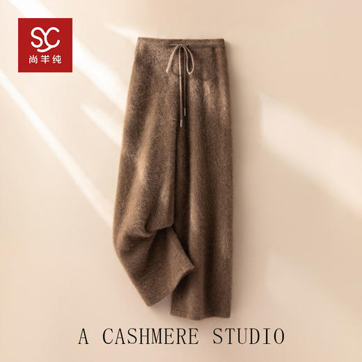 太好穿了~重磅加厚北美小动物阔腿裤女高腰直筒外穿长裤 商品图0