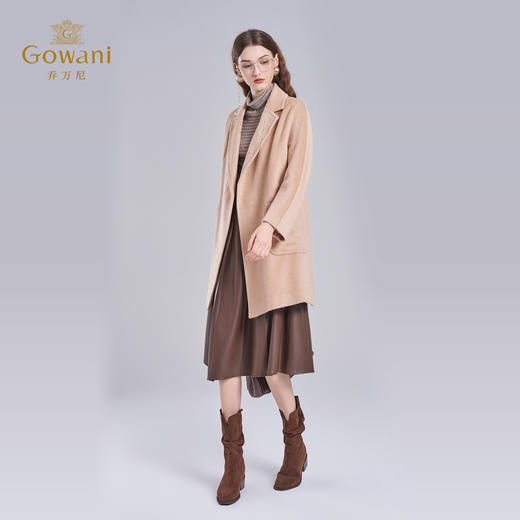 【羊驼毛】【绵羊毛】乔万尼羊驼毛大衣女秋冬新款羊毛呢子外套浴袍式设计高级感EF4A155 商品图3