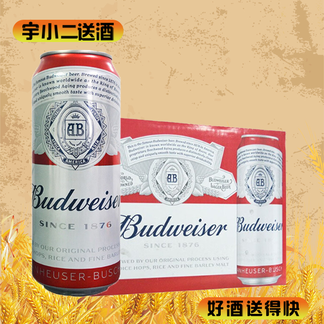 【啤酒】百威听装500ml*12
