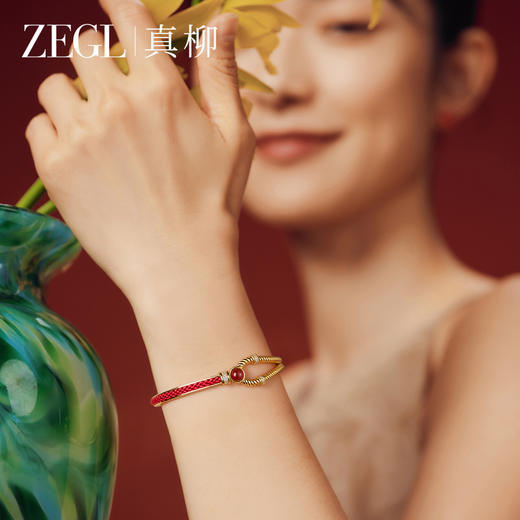 ZEGL本命年马系列红绳马蹄铁手镯女2025新年红色礼物红玛瑙手饰 商品图7