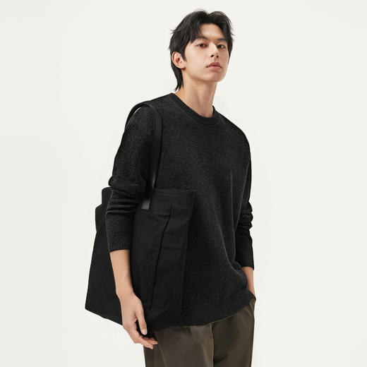 gxg.jeans男装 多色坑条肌理基础打底圆领毛衣针织衫 25年冬热卖 商品图1