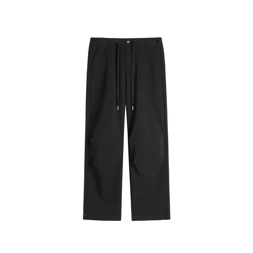 HIM漢崇【商场同款】肌理褶皱宽松直筒休闲裤男纯棉束脚工装伞兵裤 商品图4