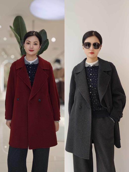 582510斜插翻领羊绒大衣 商品图0