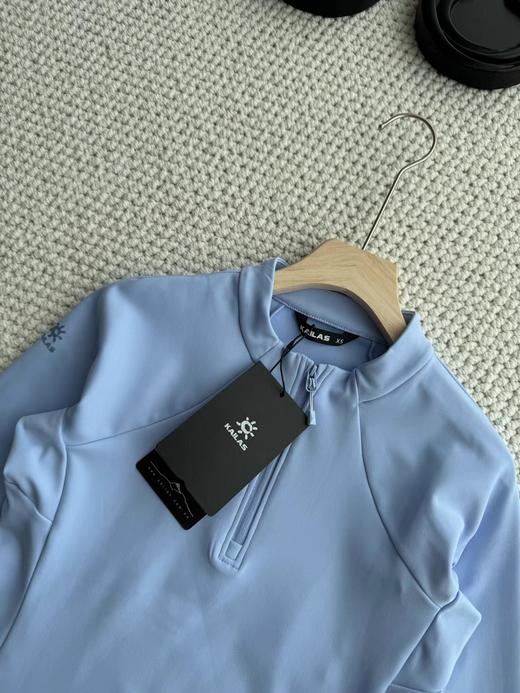 D111118秋冬户外运动女款加绒打底衫半拉链长袖T恤 商品图8