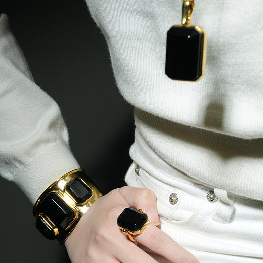 北京仓｜Goossens Paris-MANCHETTE 3 CRN- 黑玛瑙 手镯［法国设计师］ 商品图8
