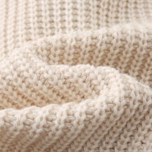 D111135设计感奶茶色双排扣外套女新款宽松复古撞色针织开衫 商品图12