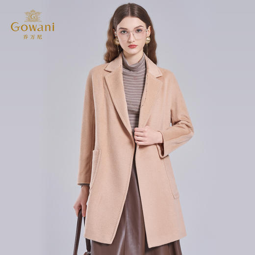 【羊驼毛】【绵羊毛】乔万尼羊驼毛大衣女秋冬新款羊毛呢子外套浴袍式设计高级感EF4A155 商品图2