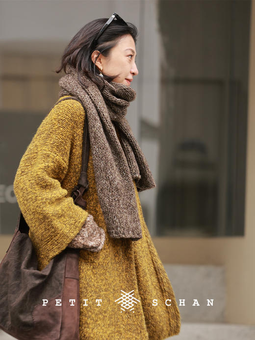 PETIT SCHAN小闪 CLO#953 Bumper Harvest 五谷丰登 骆驼绒牦牛绒手纺纱纯手编针织外套 商品图0