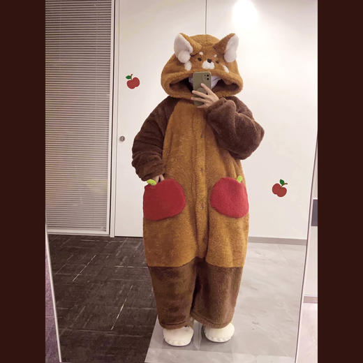 希燕茵2025卡通睡袍女秋冬珊瑚绒新款加绒可爱连帽少女家居服XY0013★ 商品图3