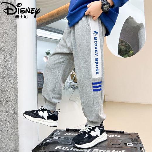 迪士尼男童运动裤加绒一体绒加厚儿童保暖裤男大童裤子秋冬休闲裤 商品图5