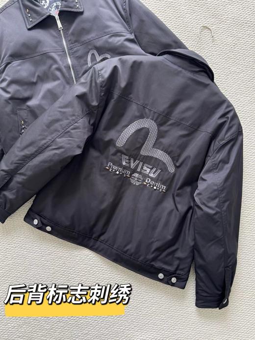 D111140冬季新品男士商标刺绣翻领加厚休闲通勤夹克外套 商品图4