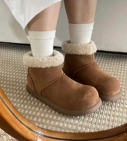 老米优品🎈 人手一双小土豆来啦！磨砂牛皮+羊毛一体《小土豆羊羔毛保暖勃肯鞋/雪地靴》加绒加厚保暖耐磨！ 商品图3