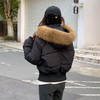 西遇大毛领连帽短款棉服女2025年冬季新款美式显瘦不臃肿夹棉外套SS051803 商品缩略图3