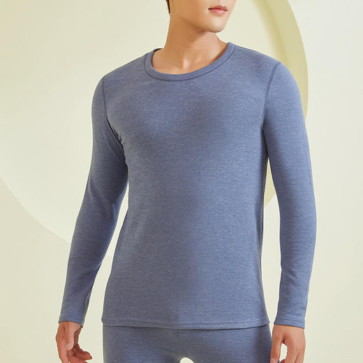 【羊毛蚕丝德绒男内衣】德绒保暖内衣良品圆领男士秋衣秋裤套装羊毛蚕丝加厚新款 商品图8