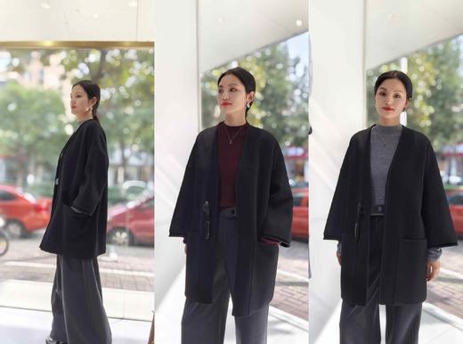 58M802大V领羊绒大衣外套 商品图0