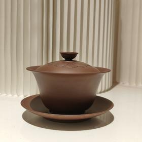 建陶线雕薄胎三才盖碗