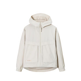 安踏工装风休闲外套女秋季新款防风夹克梭织运动上衣162537611N