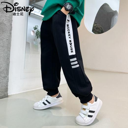 迪士尼男童运动裤加绒一体绒加厚儿童保暖裤男大童裤子秋冬休闲裤 商品图4