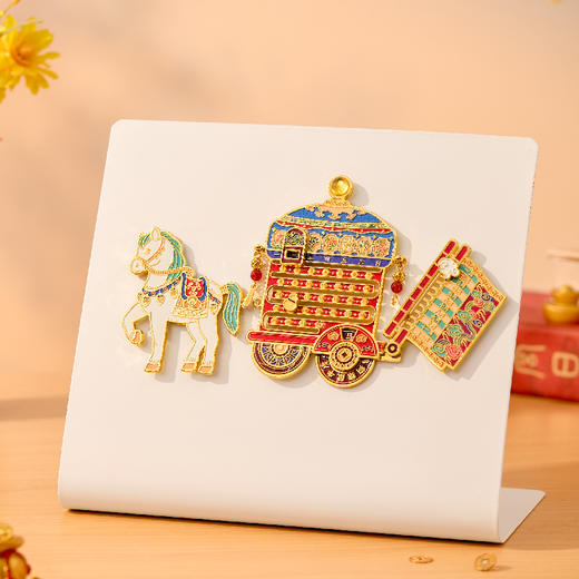 【故宫冰箱贴】骏马香车万年历冰箱贴博物馆文创马年新年伴手礼纪念品 商品图5