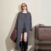 西遇气质格纹双面毛呢外套女2025冬季新款高级感显瘦长款呢子大衣H0055307 商品缩略图2