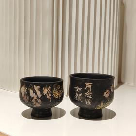 建陶手抛彩填主人杯