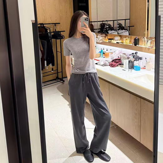 ROMI STUDIO"简约舒适"山羊绒棉混纺亲肤软糯毛织短袖RWCRSM1875 商品图4