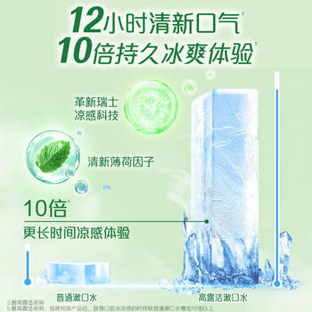 高露洁（Colgate）绿茶+薄荷漱口水500ml*2 无酒精 含氟清新口气去口臭多口味 /个人护理 /口腔护理 /漱口水 商品图6