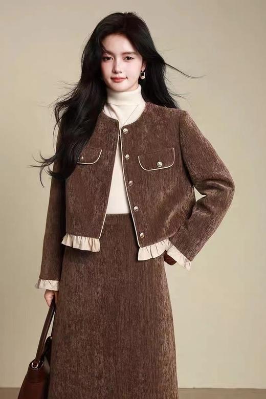 Le Malene 气质轻奢木耳边时尚小香风套装 21285 商品图3