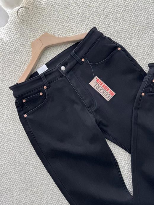 D111139秋冬季男士高腰修身加绒加厚牛仔裤 商品图5