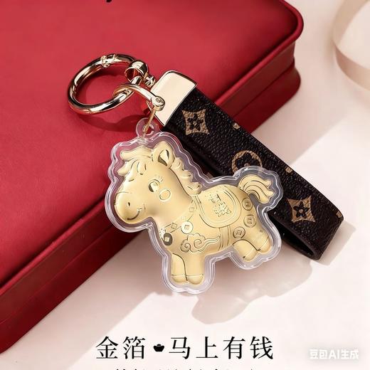 D111104礼盒款马上有钱钥匙扣寓意“马到成功”“财源滚滚” 商品图0