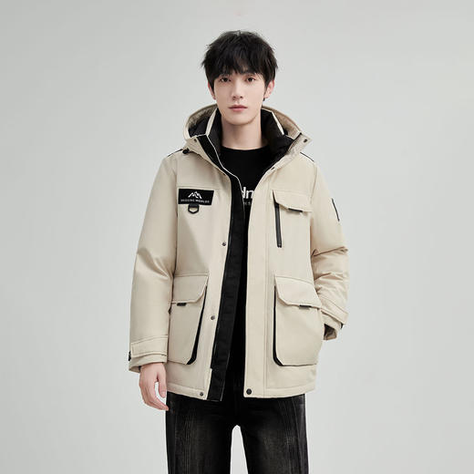 2025新款冬季极寒高端鹅绒工装短款加厚连帽外套6165【个调羽绒服专场】 商品图1