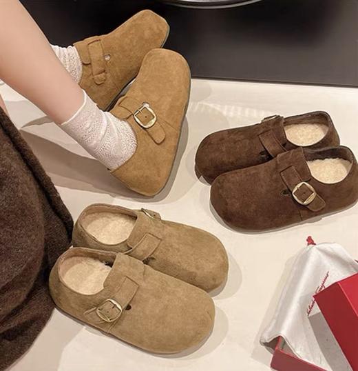 【一脚蹬加绒勃肯鞋丨半拖全包可选】厚底设计，防滑增高！万能百搭，上脚显瘦、质感细腻！柔软舒适，包容性强，日常通勤无压力！【kH-X】 商品图4