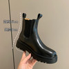 英伦风！2025厚底显高黑色切西尔马丁靴！中筒真皮烟筒靴！ 商品缩略图2