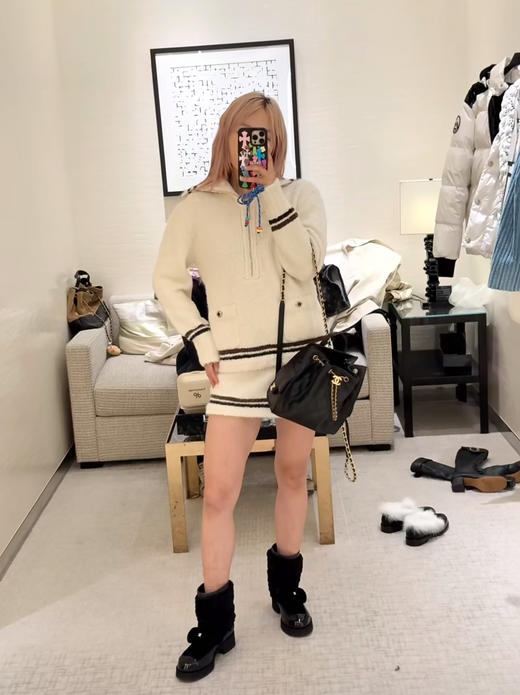 香奈儿 25秋冬新款 滑雪系列半拉链羊绒上衣（TM） 商品图3