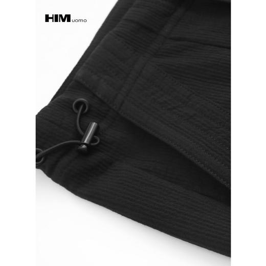 HIM漢崇【商场同款】肌理褶皱宽松直筒休闲裤男纯棉束脚工装伞兵裤 商品图2