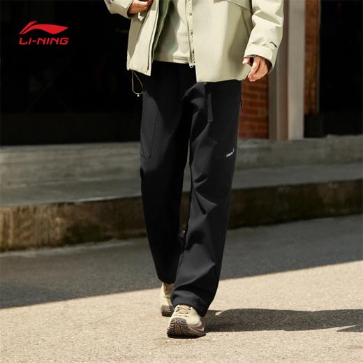 【走秀同款】李宁户外CF溯｜男子直筒加绒保暖防泼水软壳裤运动长裤AYKV585 商品图1