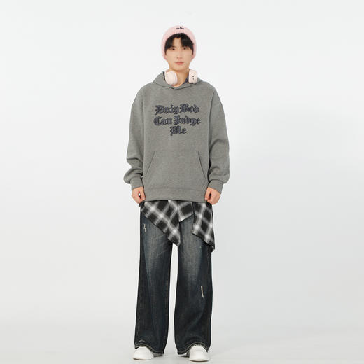 潮流格纹拼接卫衣-纪念日百货门店同款167145631 商品图3