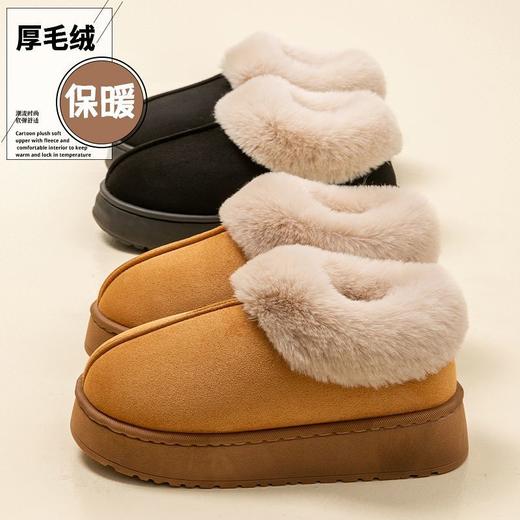 【御寒保暖❗️包跟棉鞋】双重御寒蓬松柔软，鞋面厚毛绒，亲肤细腻有质感，双倍锁温,硬核防寒，2026新款保暖室内家居防滑保暖毛绒情侣棉鞋女QQ 商品图1