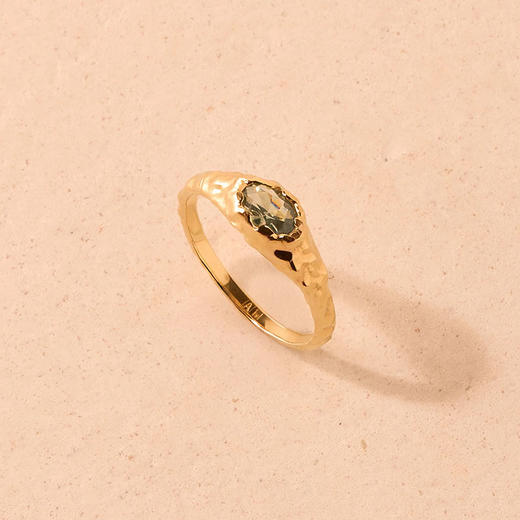 北京仓｜Agapee-Maria Mini Celadon-青瓷色 锤纹 迷你 戒指［法国设计师］ 商品图0