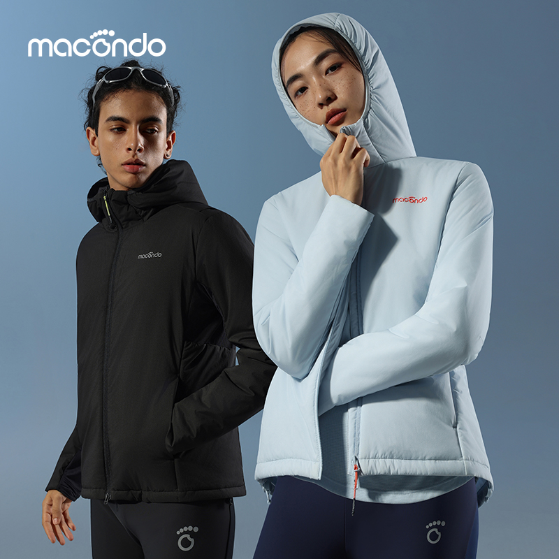 原创单品丨马孔多男女跑步连帽棉服2代  外层防风防泼水 升级防钻棉 湿态保暖 强效御寒 排湿控温不闷汗 拒水防潮