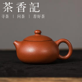 茶香记紫砂壶小红泥扁西施120ml泡茶壶经典器型圆融饱满平价实用入门人气款