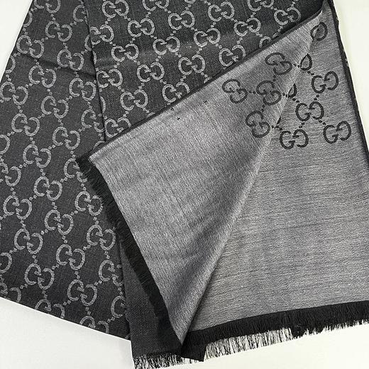 【送礼盒礼袋】Gucci古驰织花羊毛真丝围巾  香港直邮 商品图9